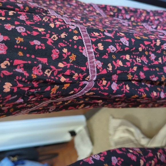 🍋✨ Free People take a little time floral midi dress size 10 - Picture 6 of 7